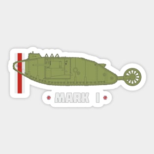 British tank Mark I Sticker